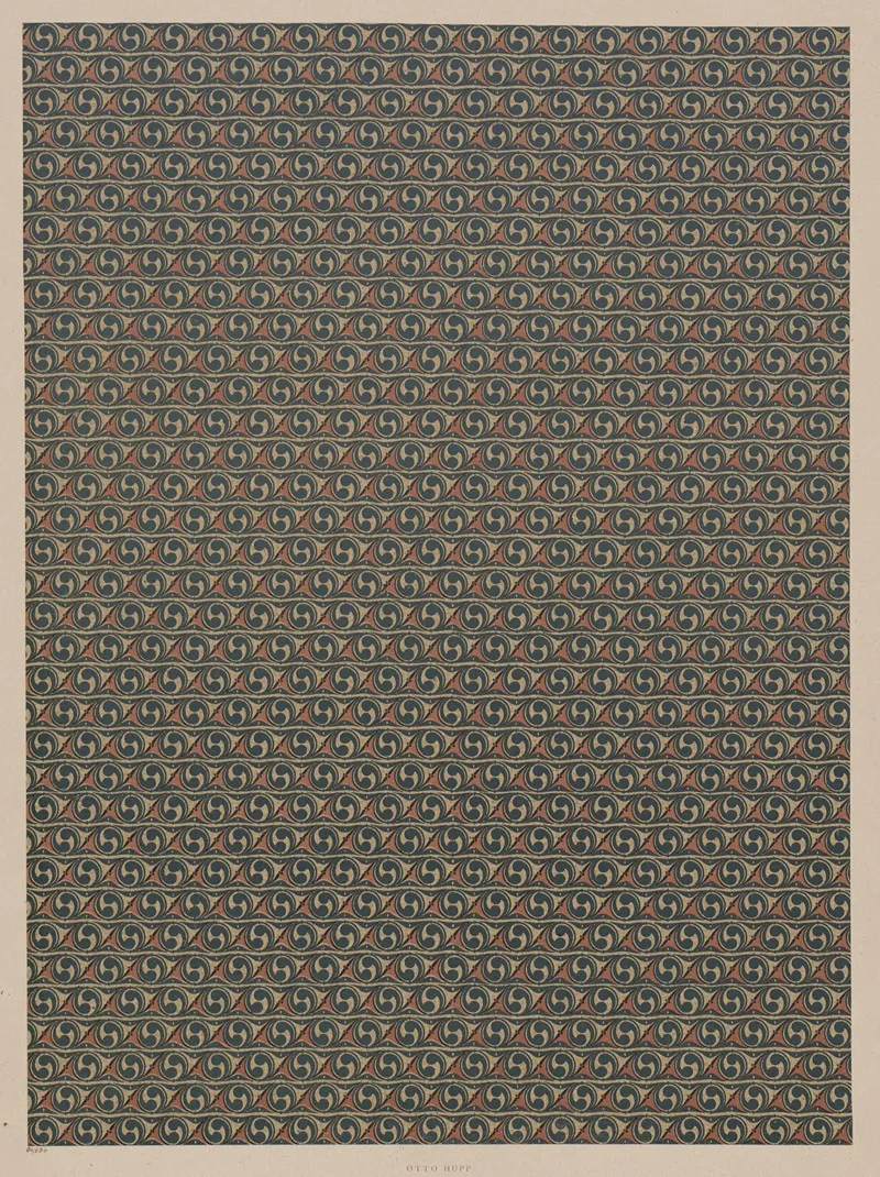Lithografiertes Papier Flachenmuster 8 by Otto Hupp - Canvas Print