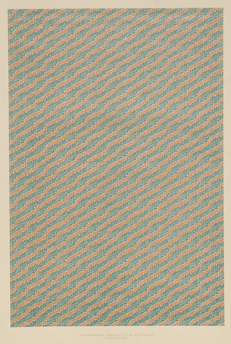 Lithografiertes Papier Florales Flachenmuster 2