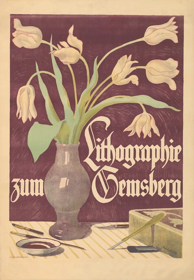 Lithographie Zum Gemsberg