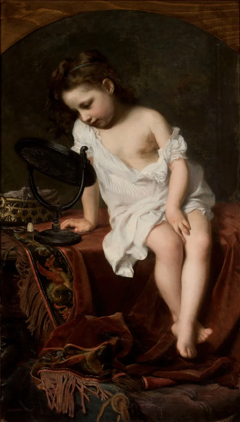 Little Coquette by Leopold Horowitz - Canvas Print