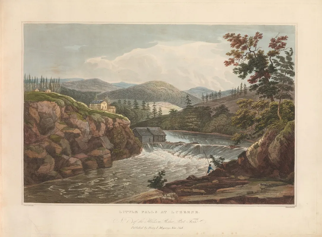 Little Falls At Luzerne by John Hill - Canvas Print