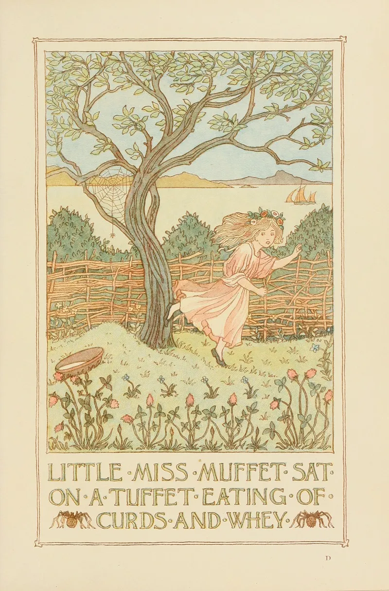 Little Miss Muffet 4 by Francis Donkin Bedford - Canvas Print