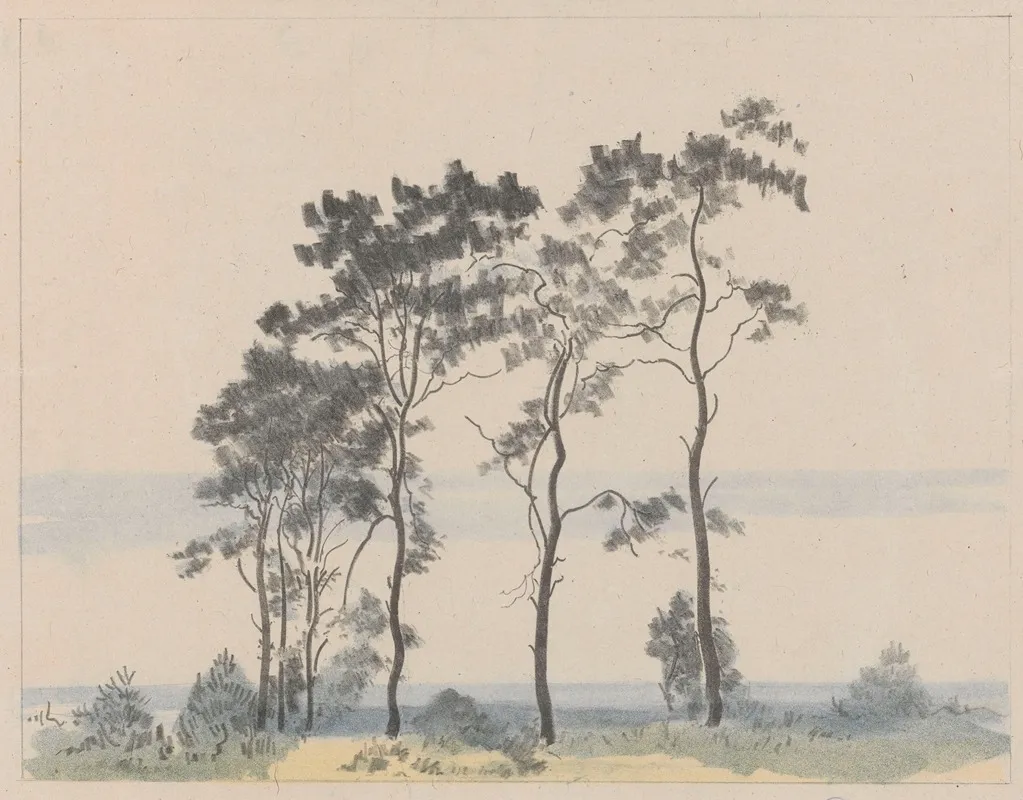 Little Pine Trees No I by Leon Wyczółkowski - Canvas Print