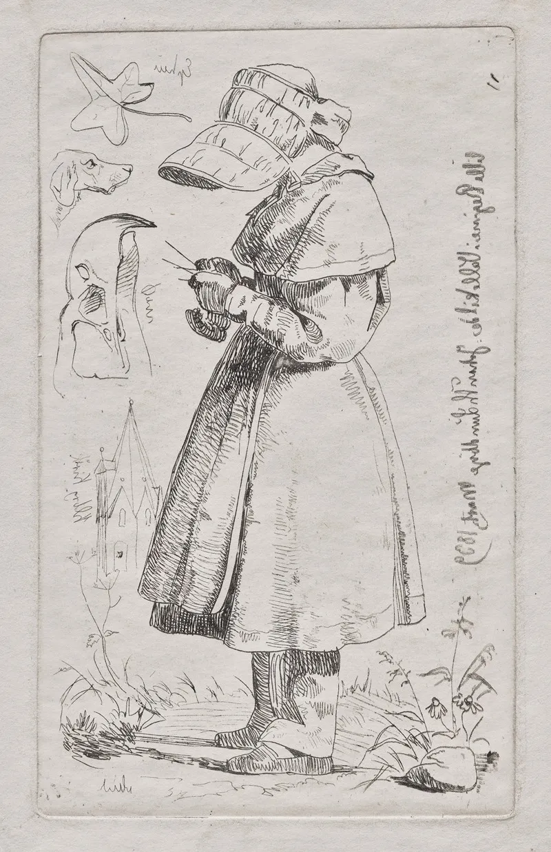 Little Regine In Vallekilde by Johan Thomas Lundbye - Canvas Print