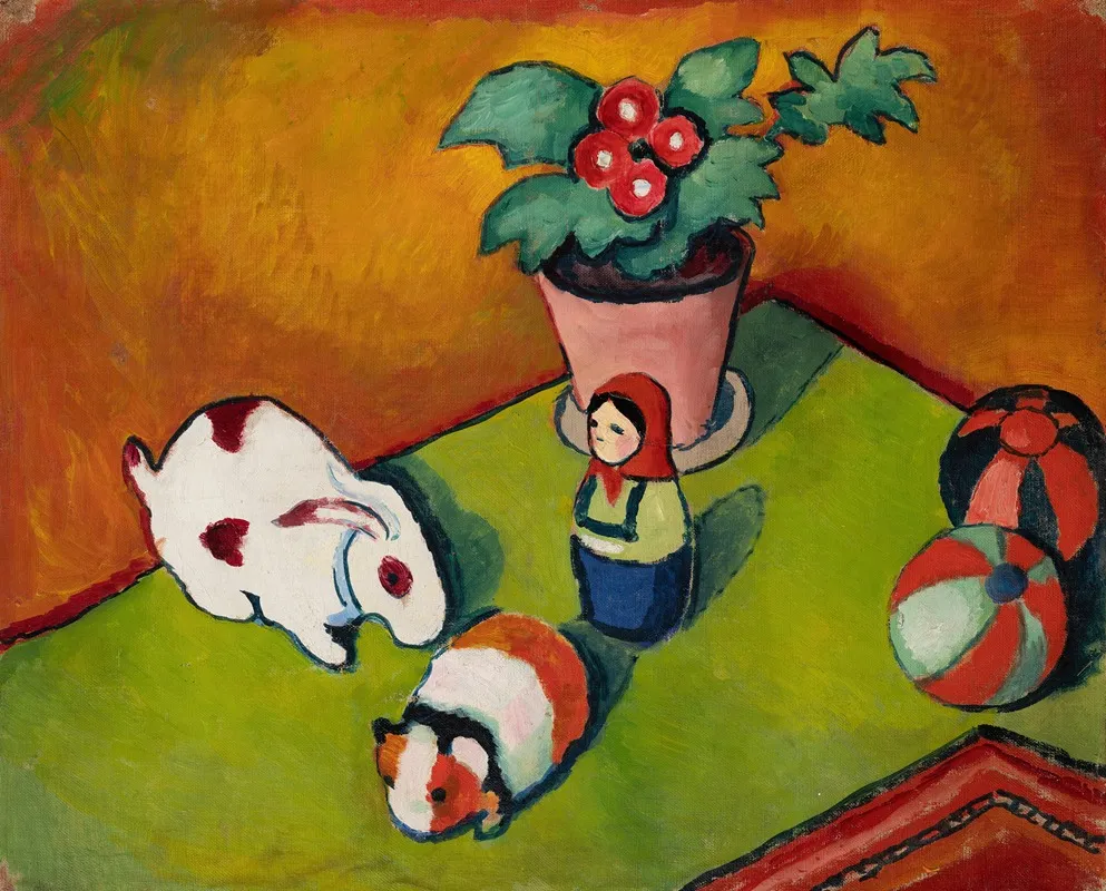 Little Walters Toys by August Macke - Canvas Print