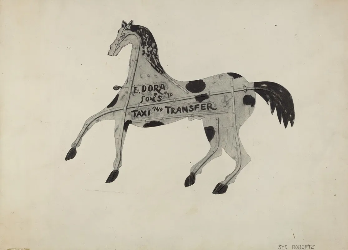 Livery Stable Sign by Sydney Roberts - Canvas Print