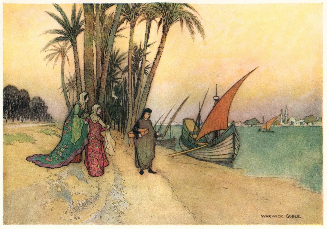 Liviella Going To The Ship by Warwick Goble - Canvas Print