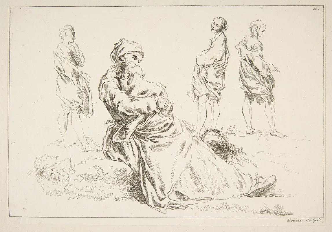 Livre Detude Dapres Les Desseins Originaux De Blomart Pl 10