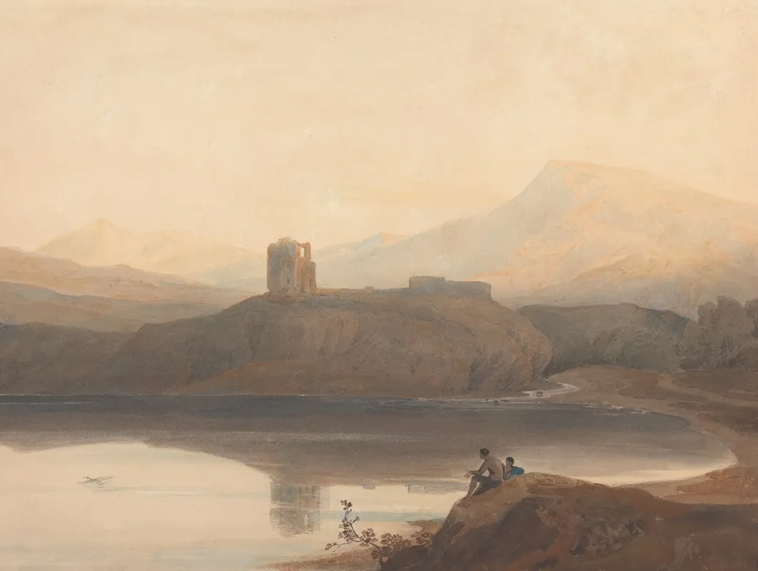 Llanberis Lake With Castle Dolbadern