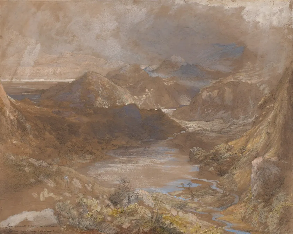 Llwyngwynedd And Part Of Llyn Y Ddina Between Capel Curig And Beddegelert North Wales