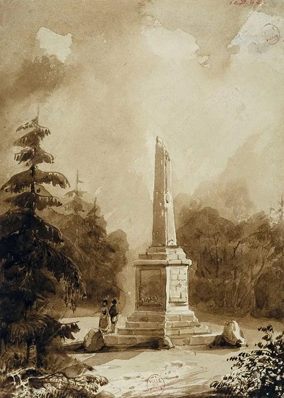 Lobelisque Du Pre Catelan by Auguste-Sébastien Bénard - Canvas Print