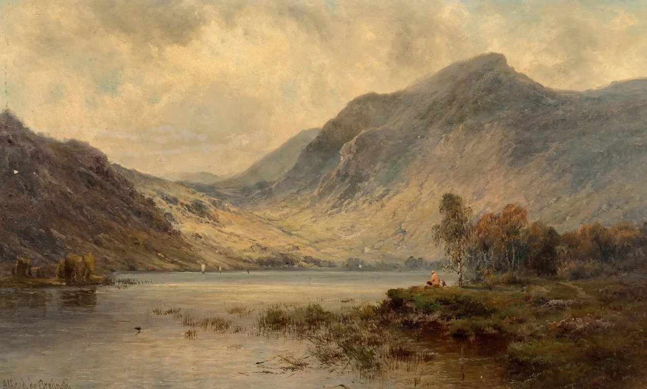 Loch Katrine 2 by Alfred de Bréanski - Canvas Print