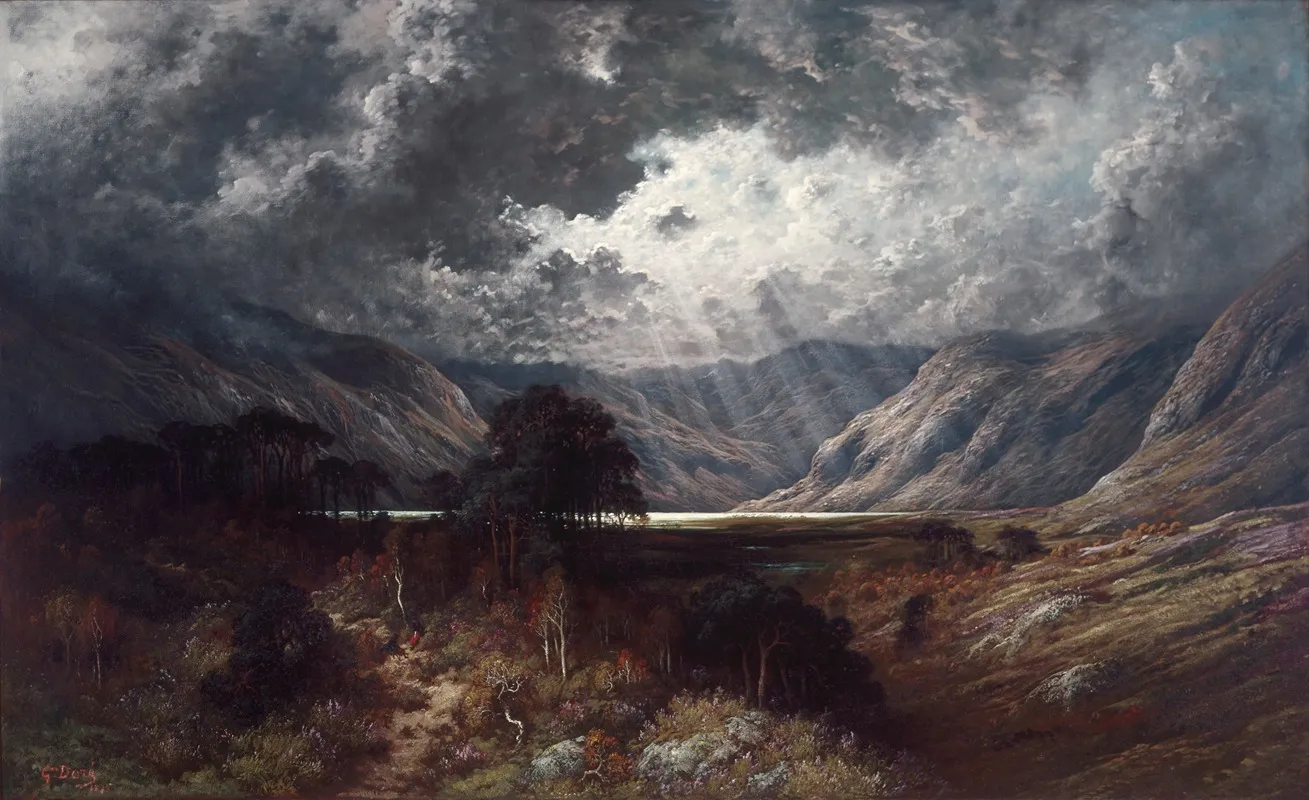Loch Lomond 3 by Gustave Doré - Canvas Print