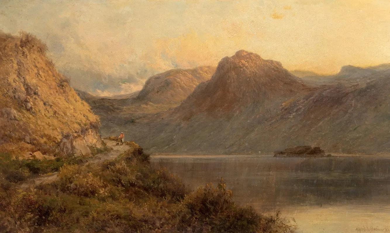 Loch Lomond by Alfred de Bréanski - Canvas Print