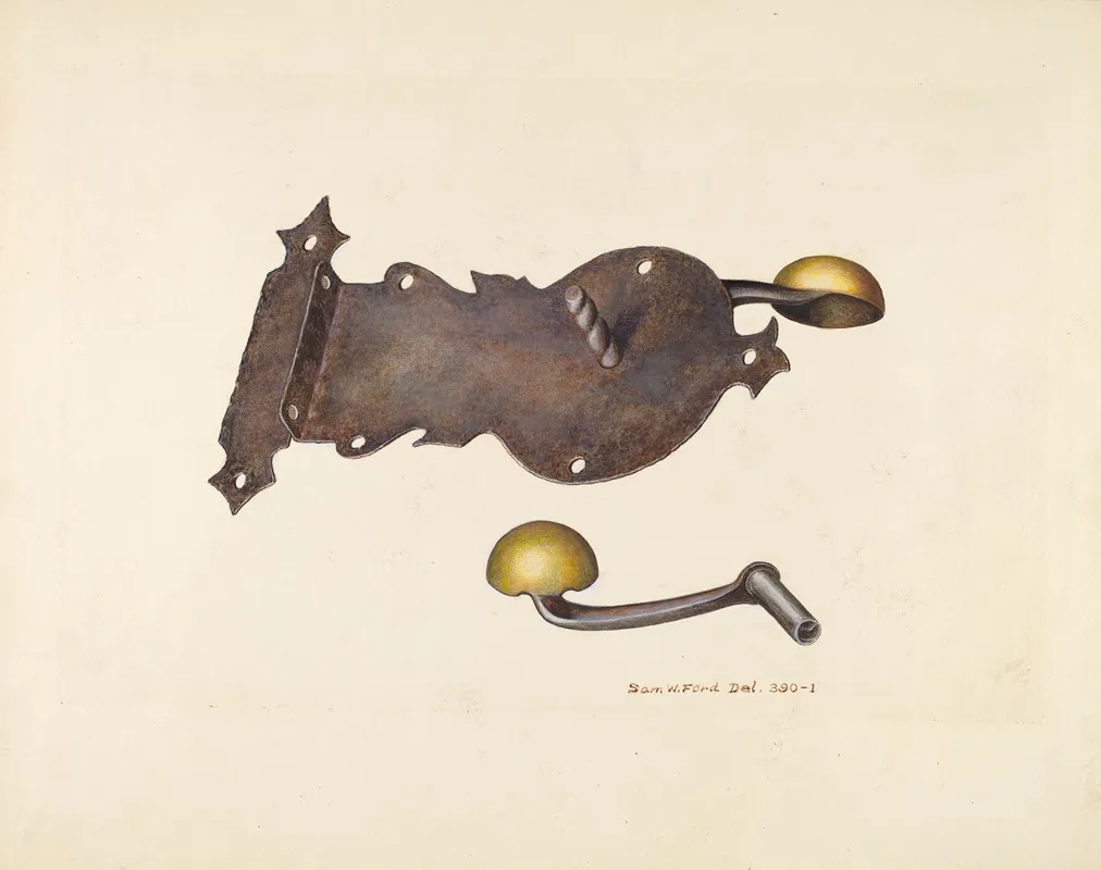 Lock And Key 2 by Samuel W. Ford - Canvas Print