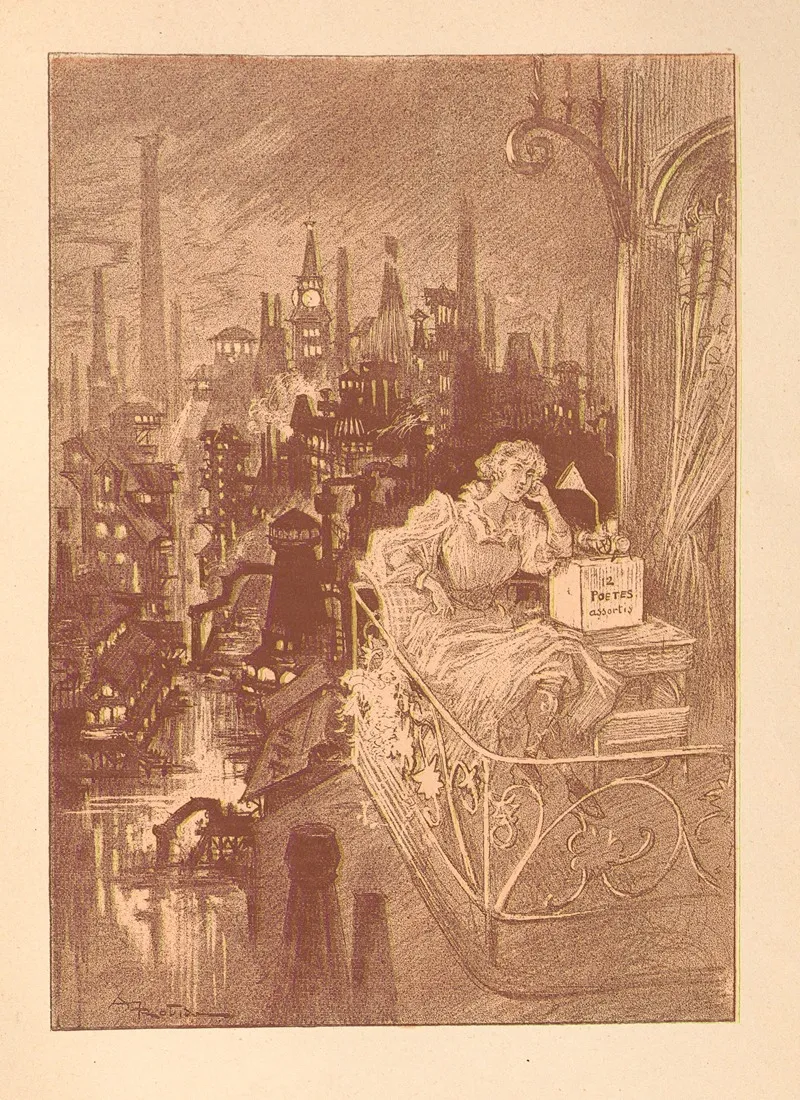 Loisirs Litteraires Au Xx Siecle by Albert Robida - Canvas Print