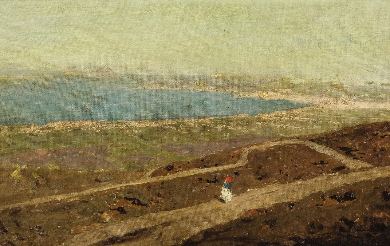 Lonely Walk Down The Coast by Vasily Dmitrievich Polenov - Canvas Print