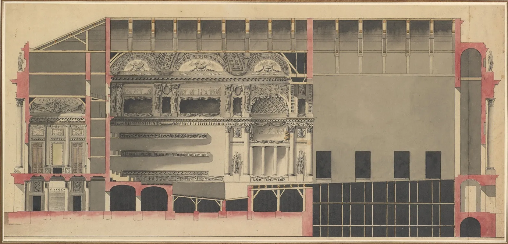 Longitudinal Section Of A Theatre