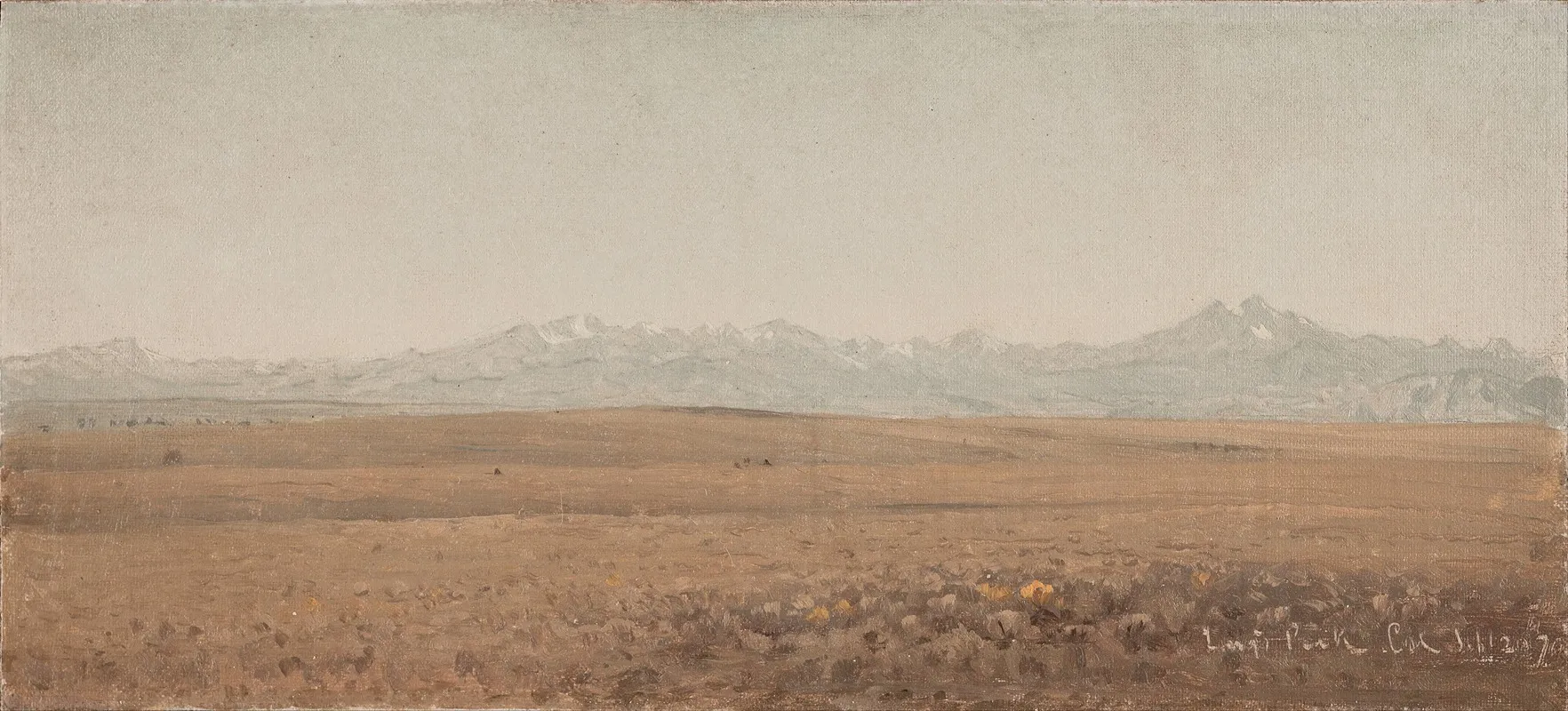 Longs Peak Colorado by Sanford Robinson Gifford - Canvas Print