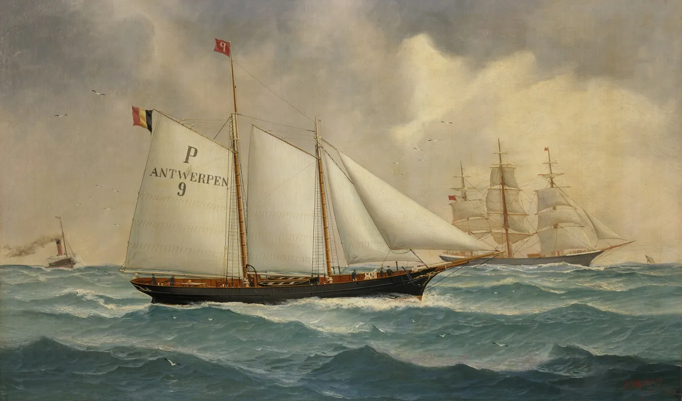 Loodsschoener 9 Van Het Belgisch Loodswezen by John-Henry Mohrmann - Canvas Print
