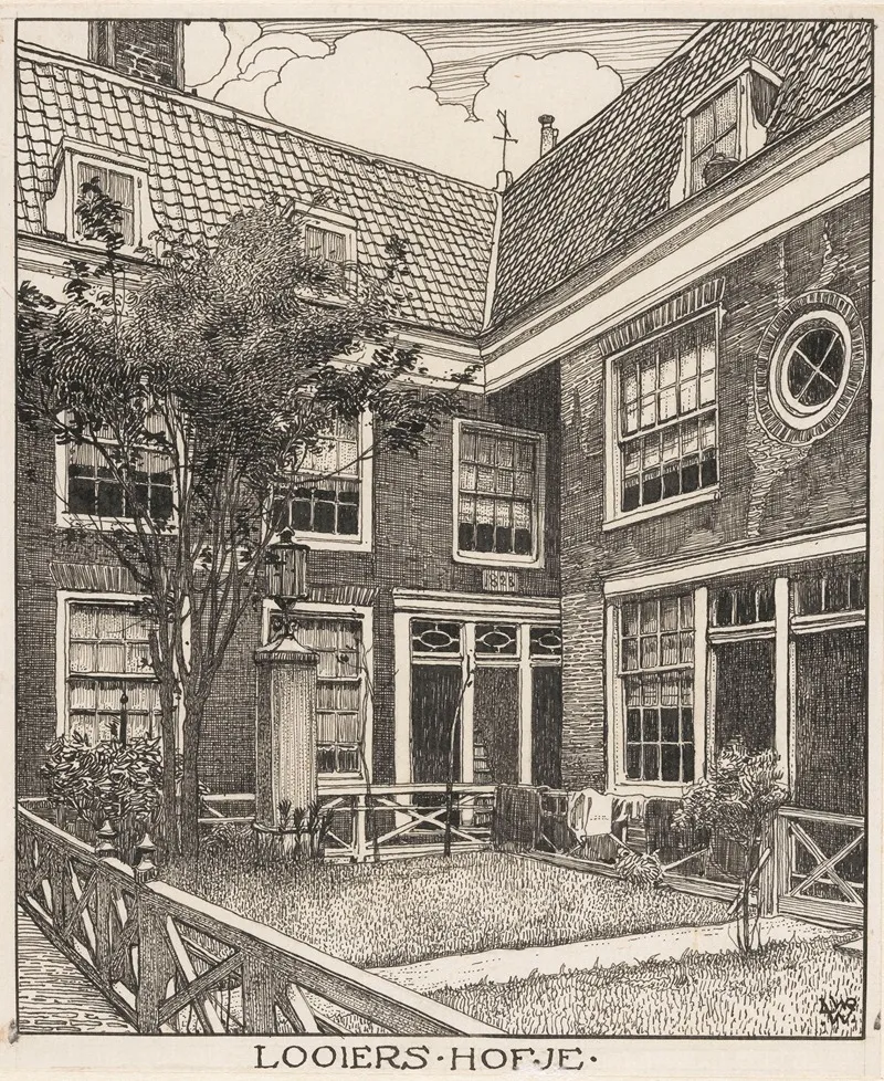 Looiers Hofje Te Amsterdam by Willem Wenckebach - Canvas Print