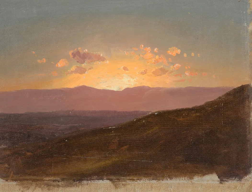 Looking Across The Hudson Valley by Frederic Edwin Church - Canvas Print