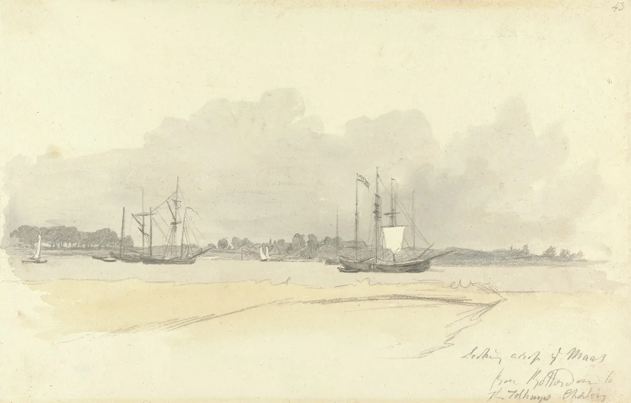 Looking Across The Maas From Rotterdam