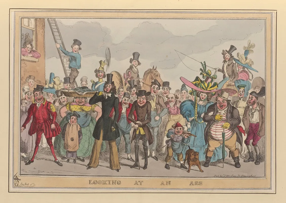 Looking At An Ass 2 by William Heath - Canvas Print