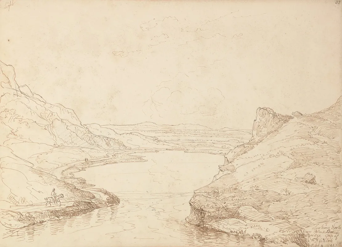 Looking North From Black Stream Bridge 6 September 1841