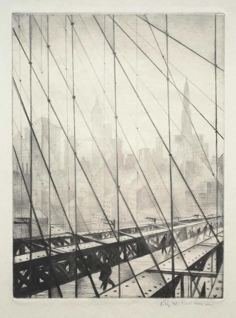 Looking Through Brooklyn Bridge