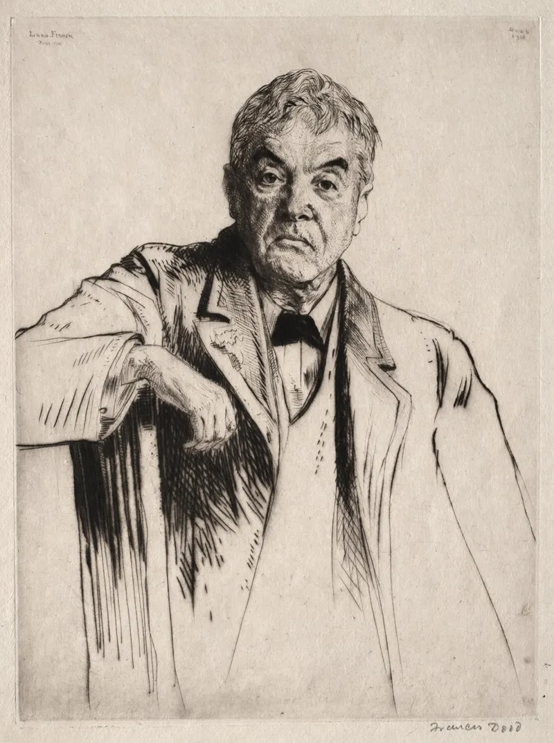 Lord Fisher by Francis Dodd - Canvas Print