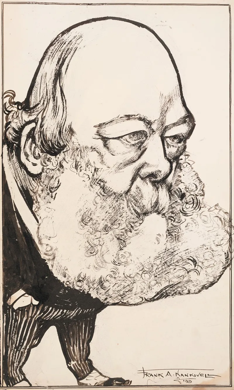 Lord Salisbury by Frank Arthur Nankivell - Canvas Print