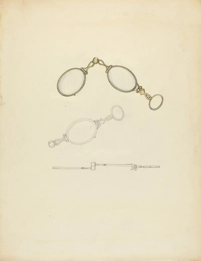 Lorgnette 2 by Sylvia De Zon - Canvas Print