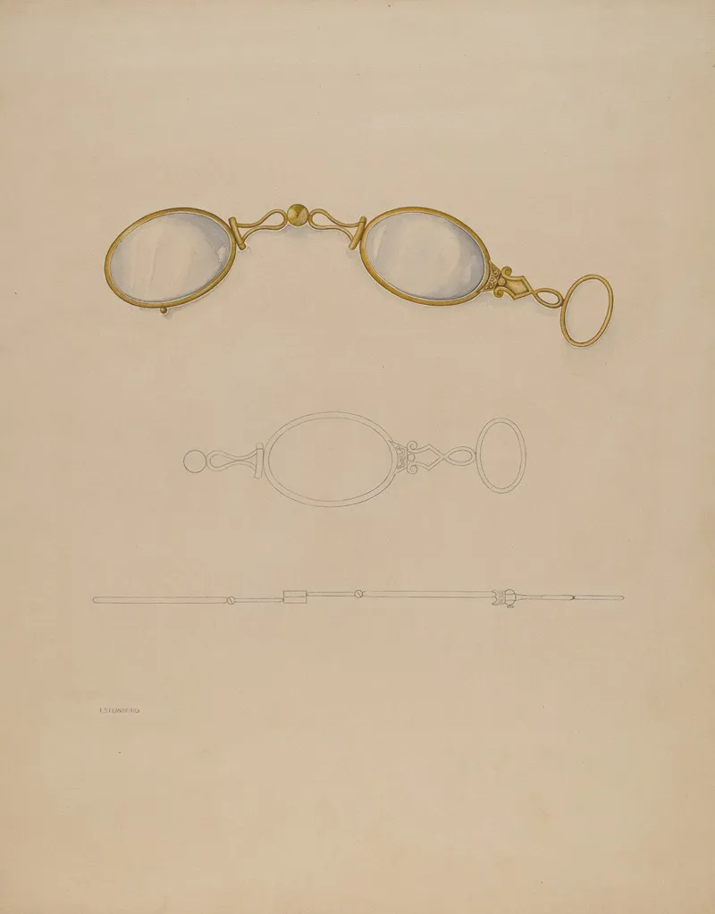 Lorgnette by Isidore Steinberg - Canvas Print