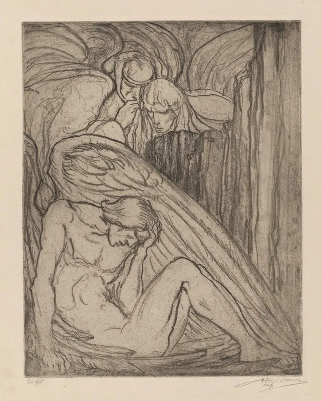 Lost Angel by Albert Sterner - Canvas Print