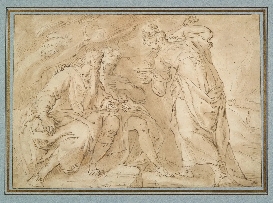 Lot And His Daughters 24 by Hans Speckaert - Canvas Print