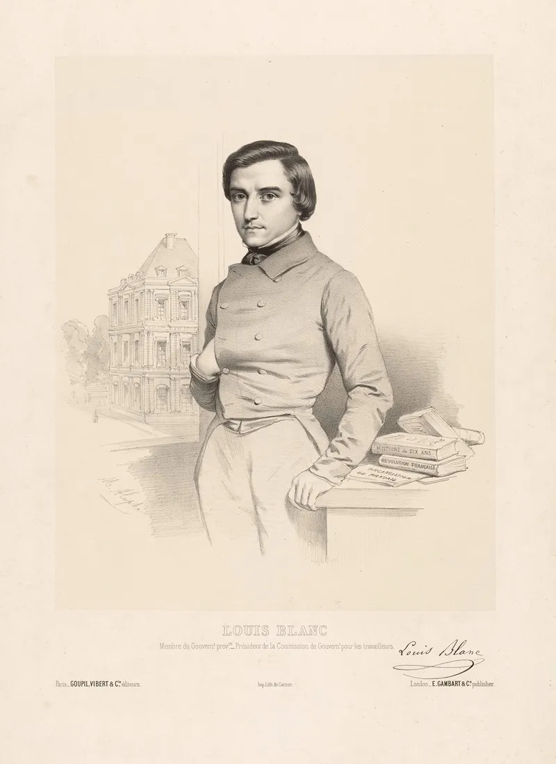 Louis Blanc Membre Du Gouvern T Prov Re President De La Commission De Gouvern T Pour Les Travailleurs by Marie-Alexandre Alophe - Canvas Print
