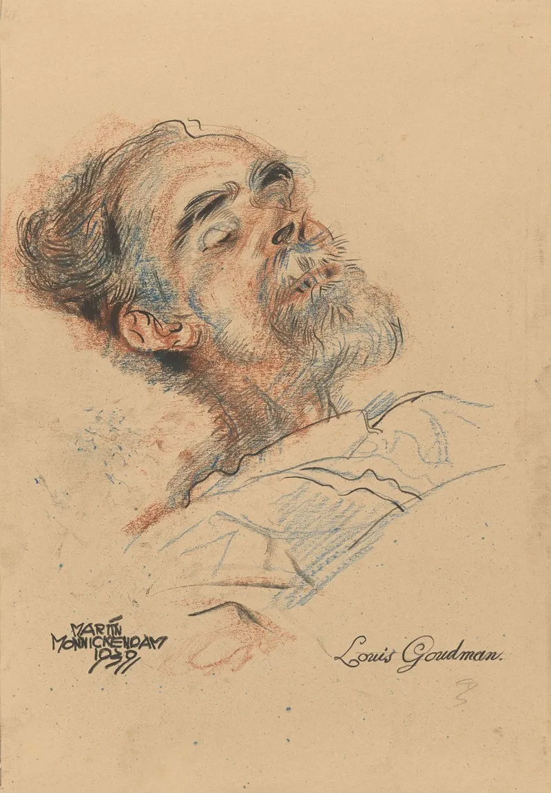 Louis Goudman On His Deathbed by Martin Monnickendam - Canvas Print