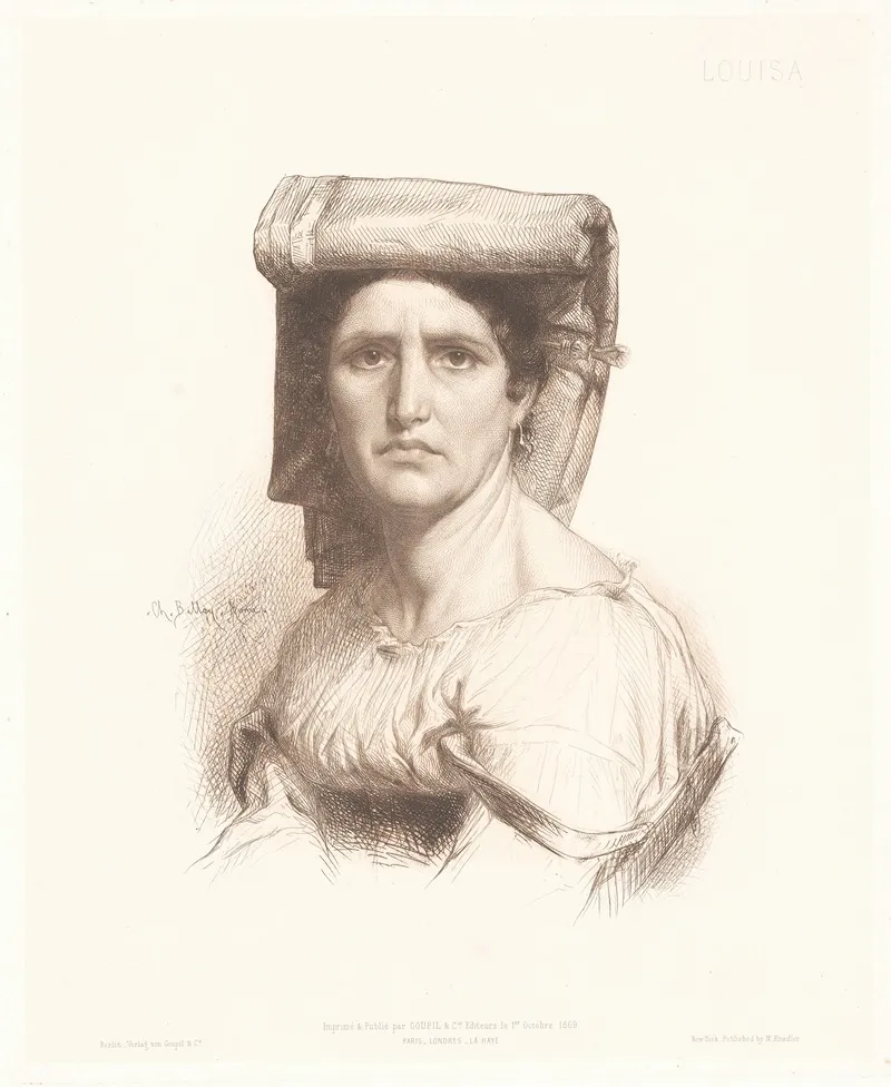 Louisa 2 by Charles Alphonse Paul Bellay - Canvas Print