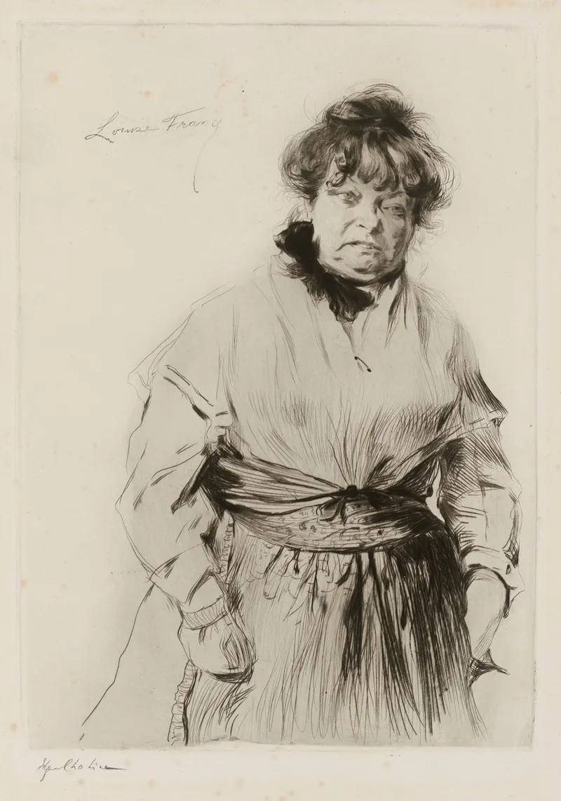Louise France by Edgar Chahine - Canvas Print