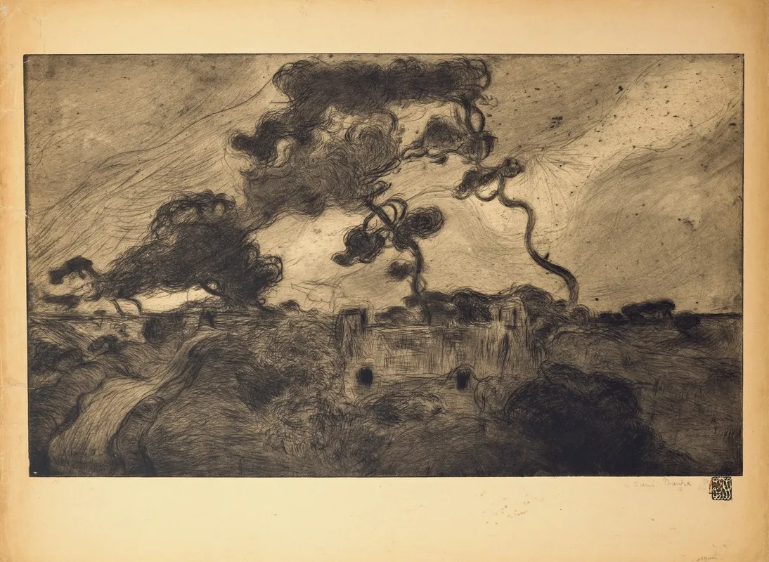 Louragan The Hurricane by Armand Seguin - Canvas Print