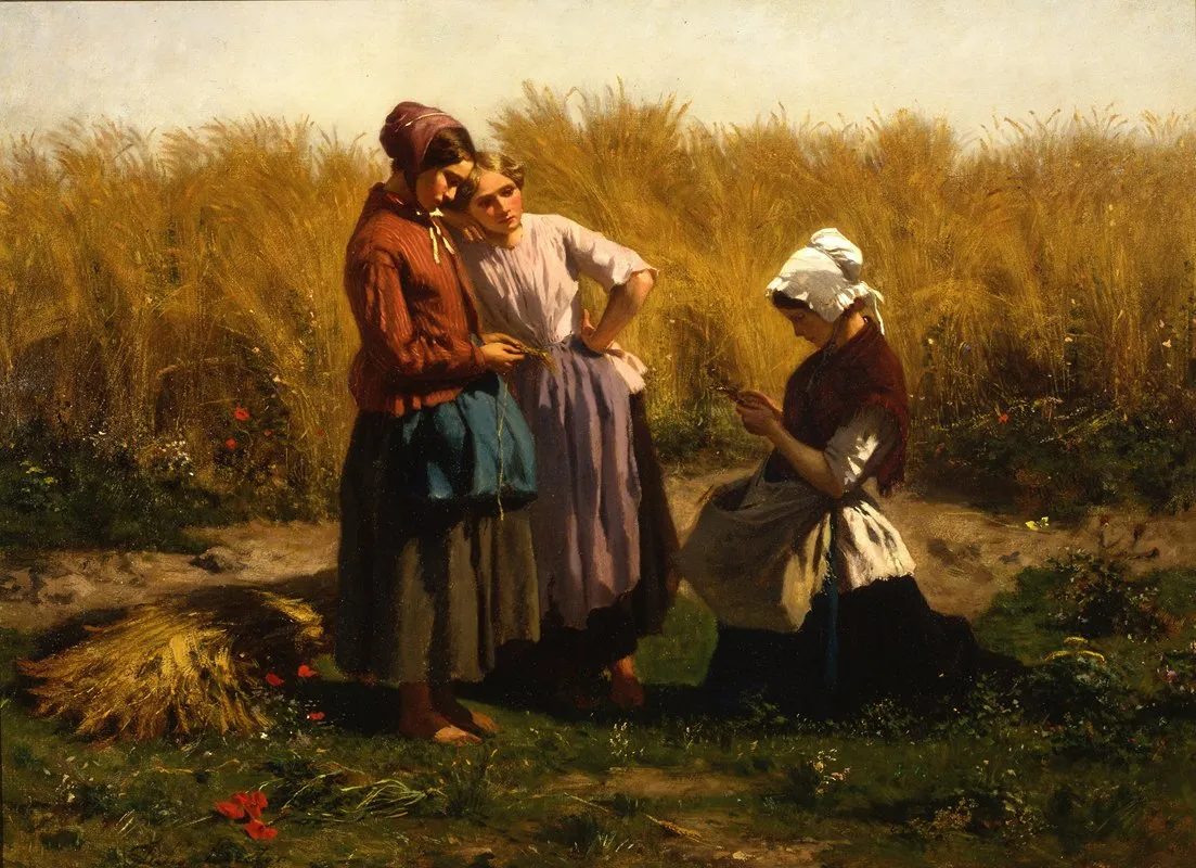 Love Tokens by Jules Breton - Canvas Print