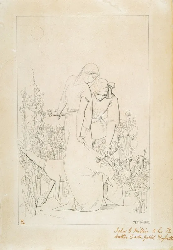 Lovers By A Rosebush 2