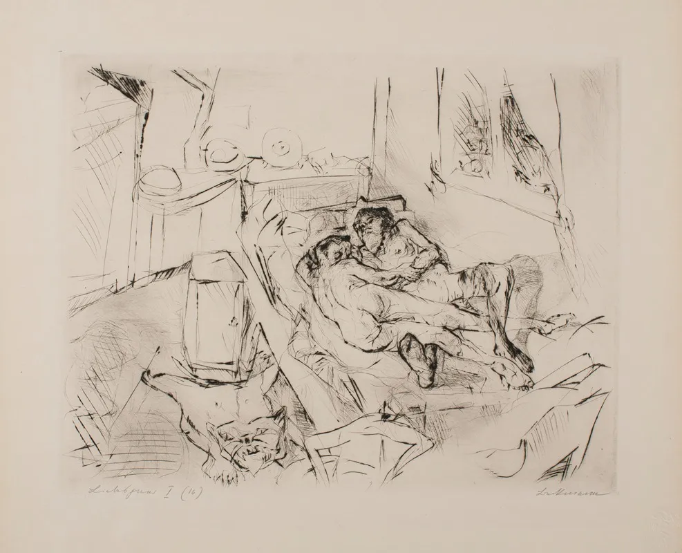 Lovers I Plate 4 From The Portfolio Faces by Max Beckmann - Canvas Print