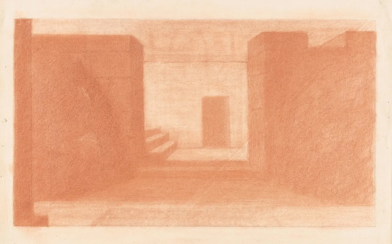 Low Buildings And Doorway by Herbert Crowley - Canvas Print