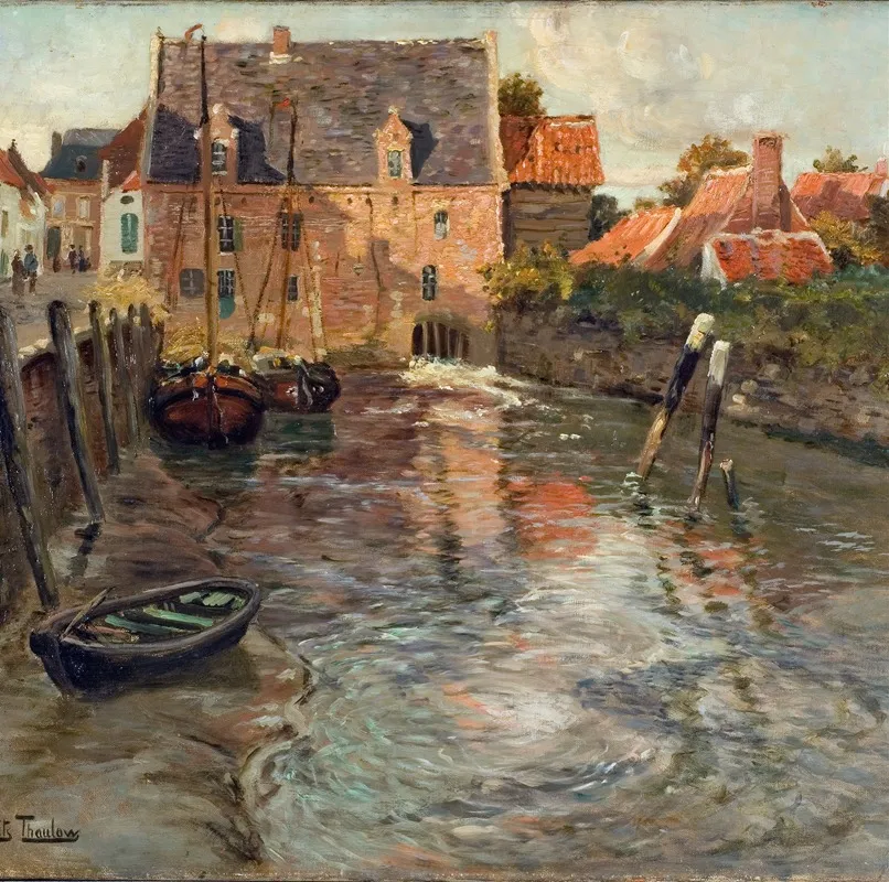 Low Water by Frits Thaulow - Canvas Print