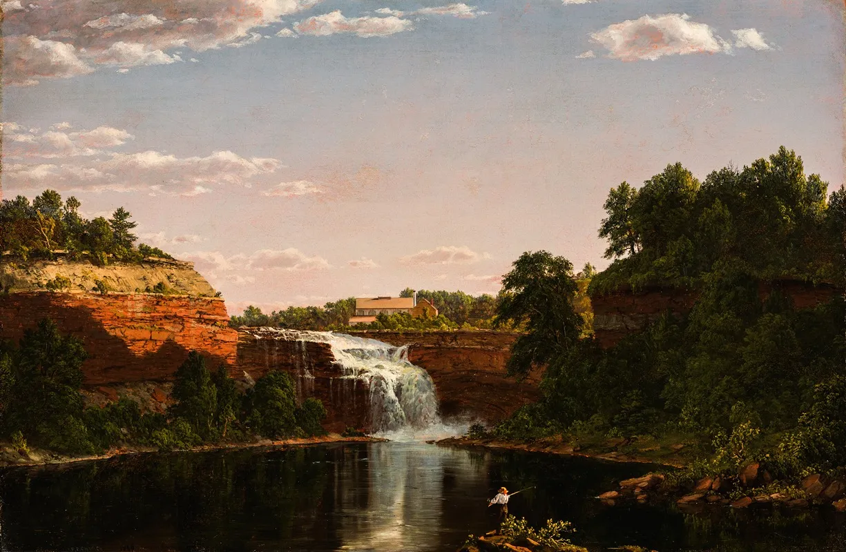 Lower Falls Rochester by Frederic Edwin Church - Canvas Print