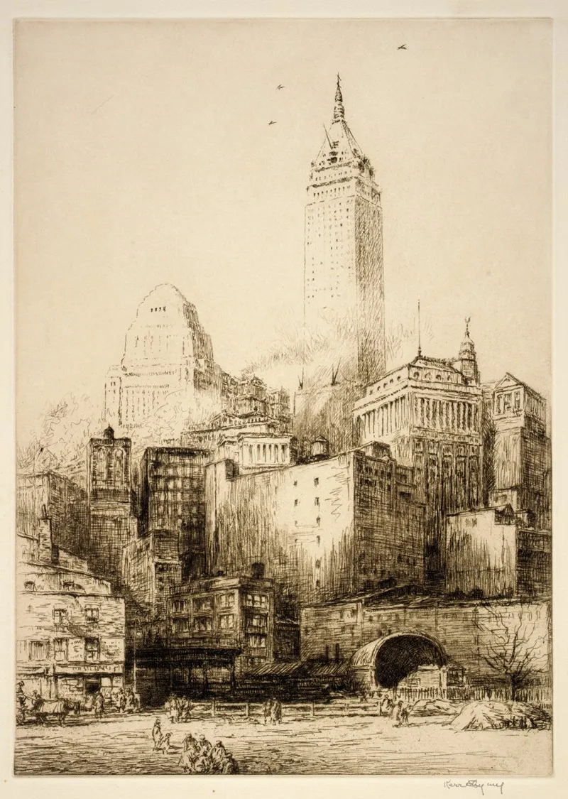 Lower New York by Kerr Eby - Canvas Print