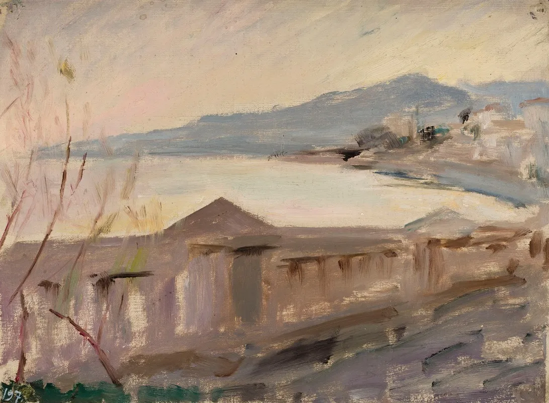 Lower Terrace Of The Bakhchi Dere Villa From The Journey To Crimea