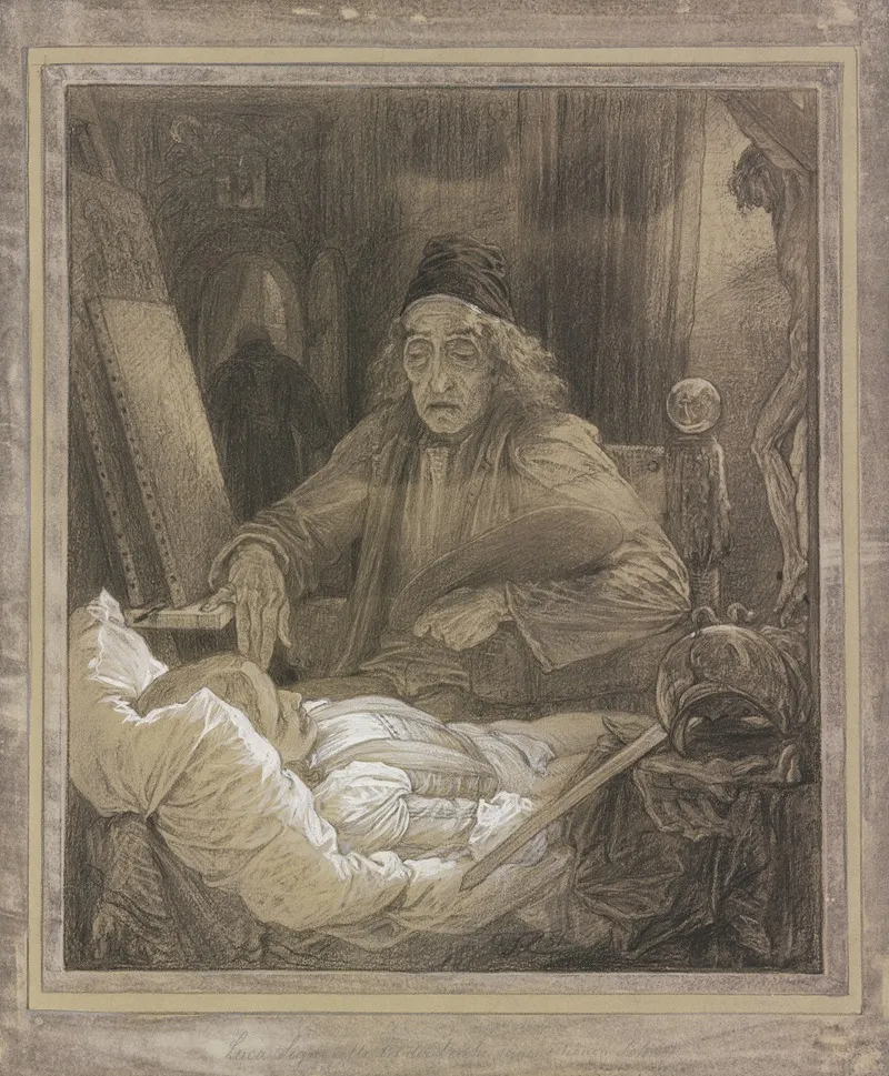 Luca Signorelli Painting His Dead Son